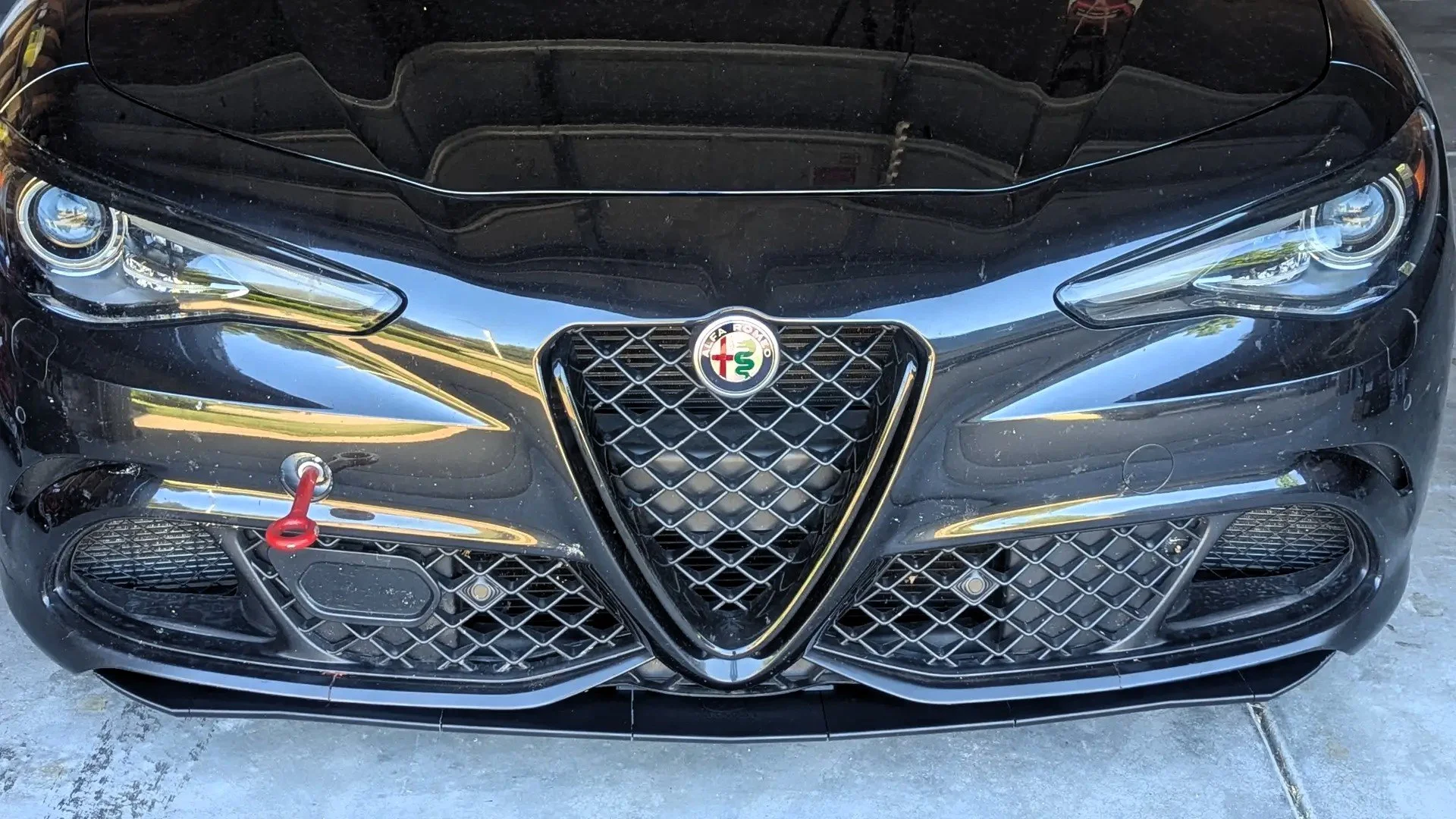 3D Printed Giulia Quadrifoglio Active Aero Front Splitter — Race